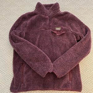 L.L. Bean | Hi-Pile Women's Fleece Pullover in Eggplant